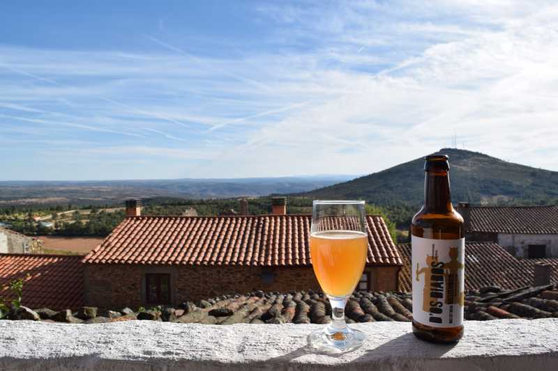Lucky craft beer with an amazing view